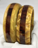 BB372 laminated pistachio/blackberry custard bakelite bangles